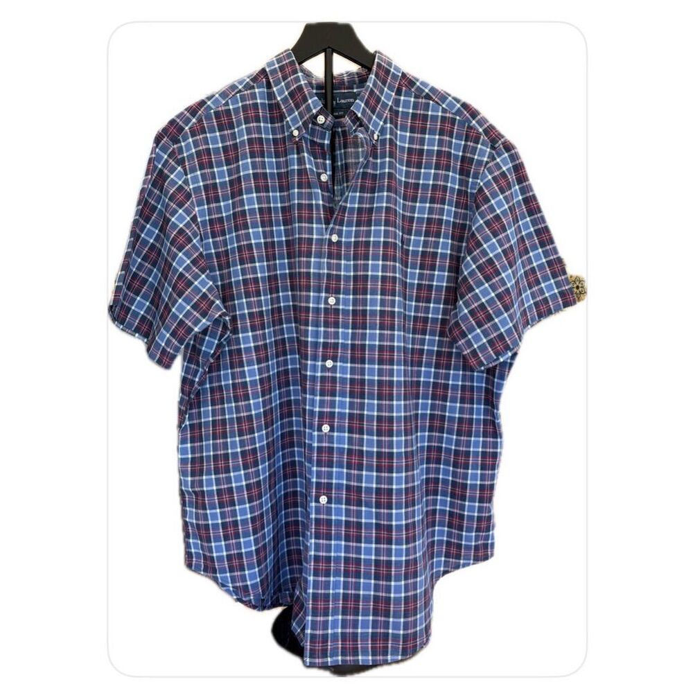 Ralph Lauren Classic Fit Plaid Short Sleeve Button-Down Shirt Multicolor XL